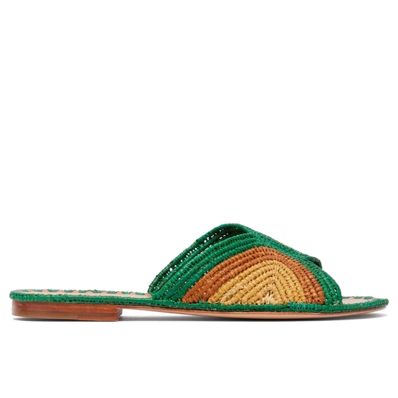 CARRIE FORBES Shoes - New.Salon raffia slides never wore, no box